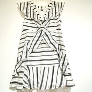 HALSTON STRIPED DRESS